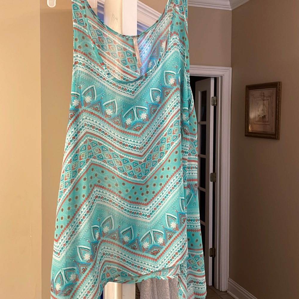 Abstract sea foam green Tank